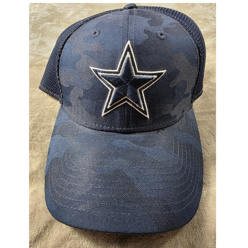 New Era Dallas Cowboys Hat Men Small/Medium Navy Camo 39THIRTY Mesh Stretch Fit
